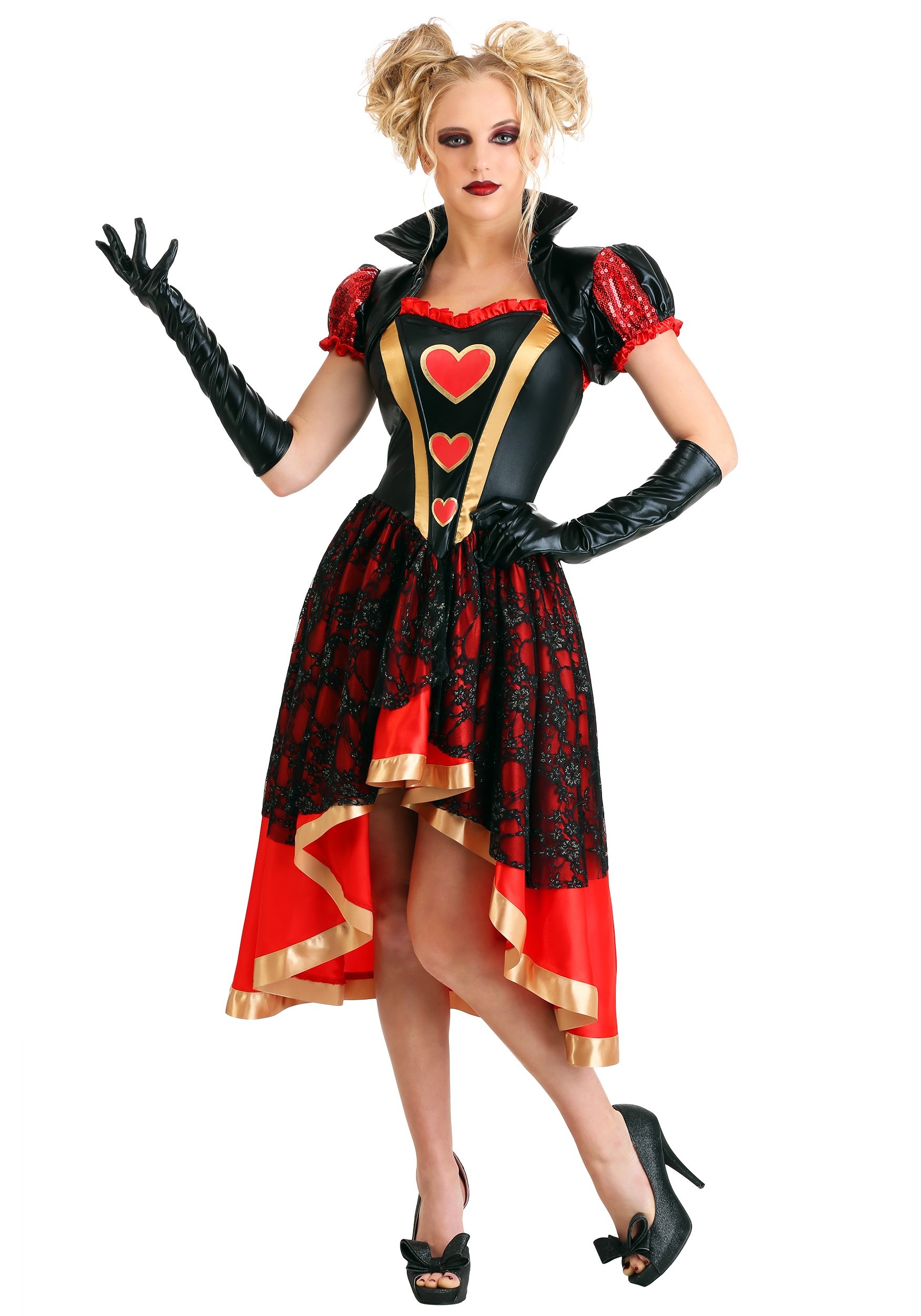 Photos - Fancy Dress FUN Costumes Dark Queen of Hearts Costume Black/Red FUN0411AD
