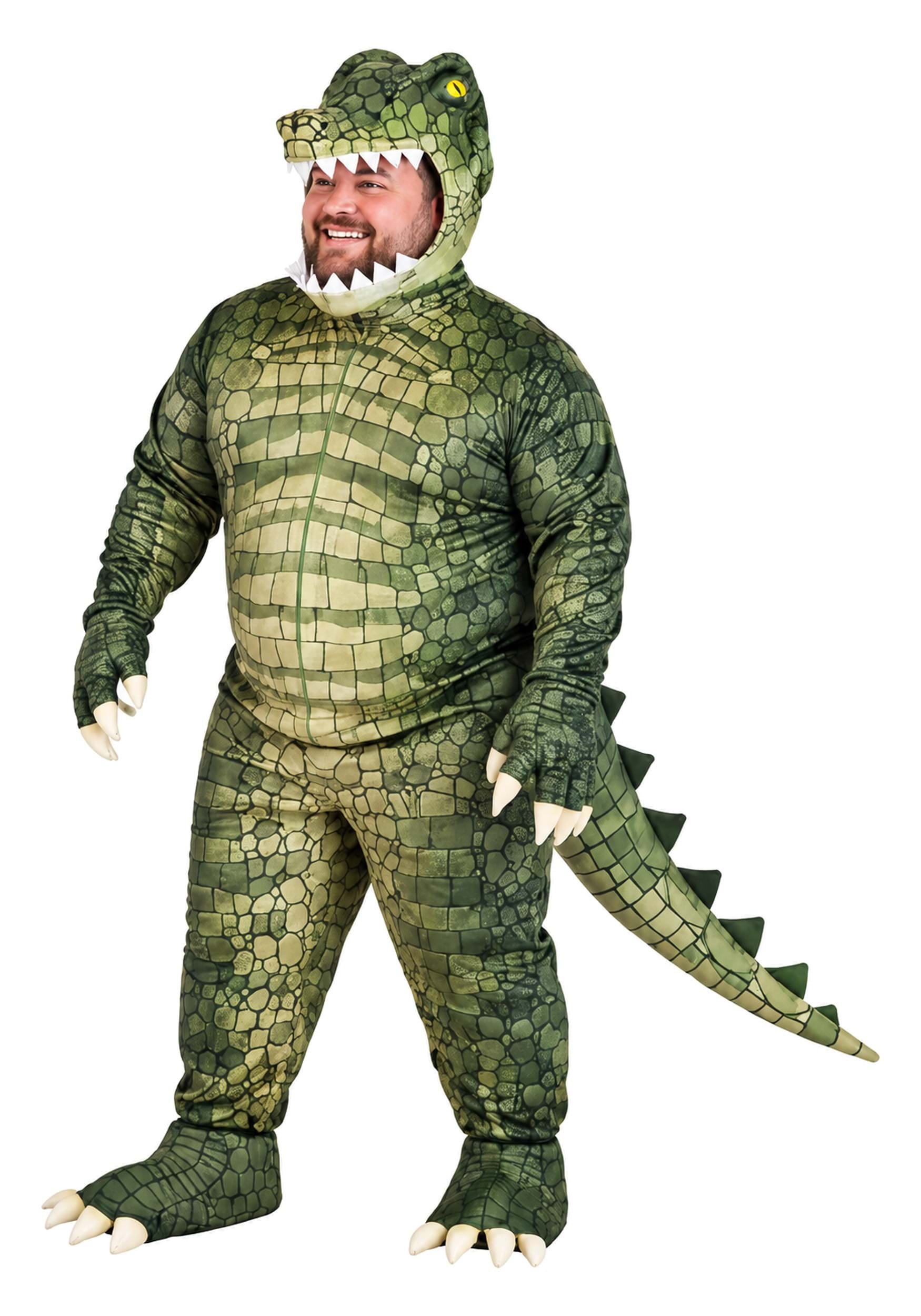 Adult Plus Size Dangerous Alligator Costume