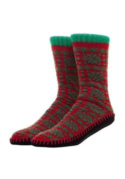 Mens Christmas Ugly Sweater Knit Slipper Socks 1