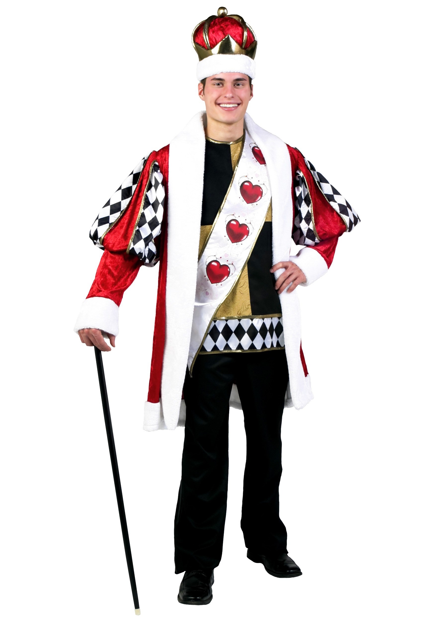 Photos - Fancy Dress Deluxe FUN Costumes  King of Hearts Men's Costume Black/Red/White F 