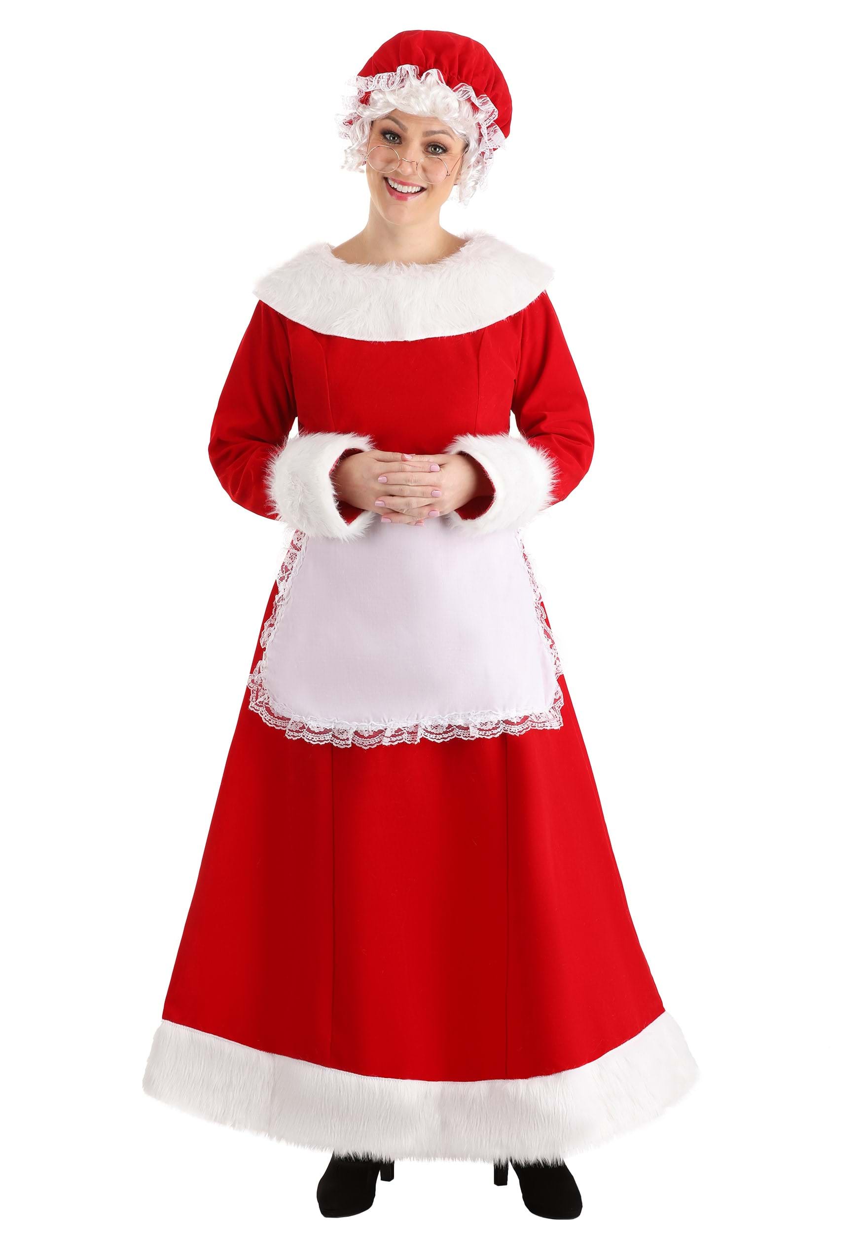 Mrs. Claus Deluxe Costume For Women