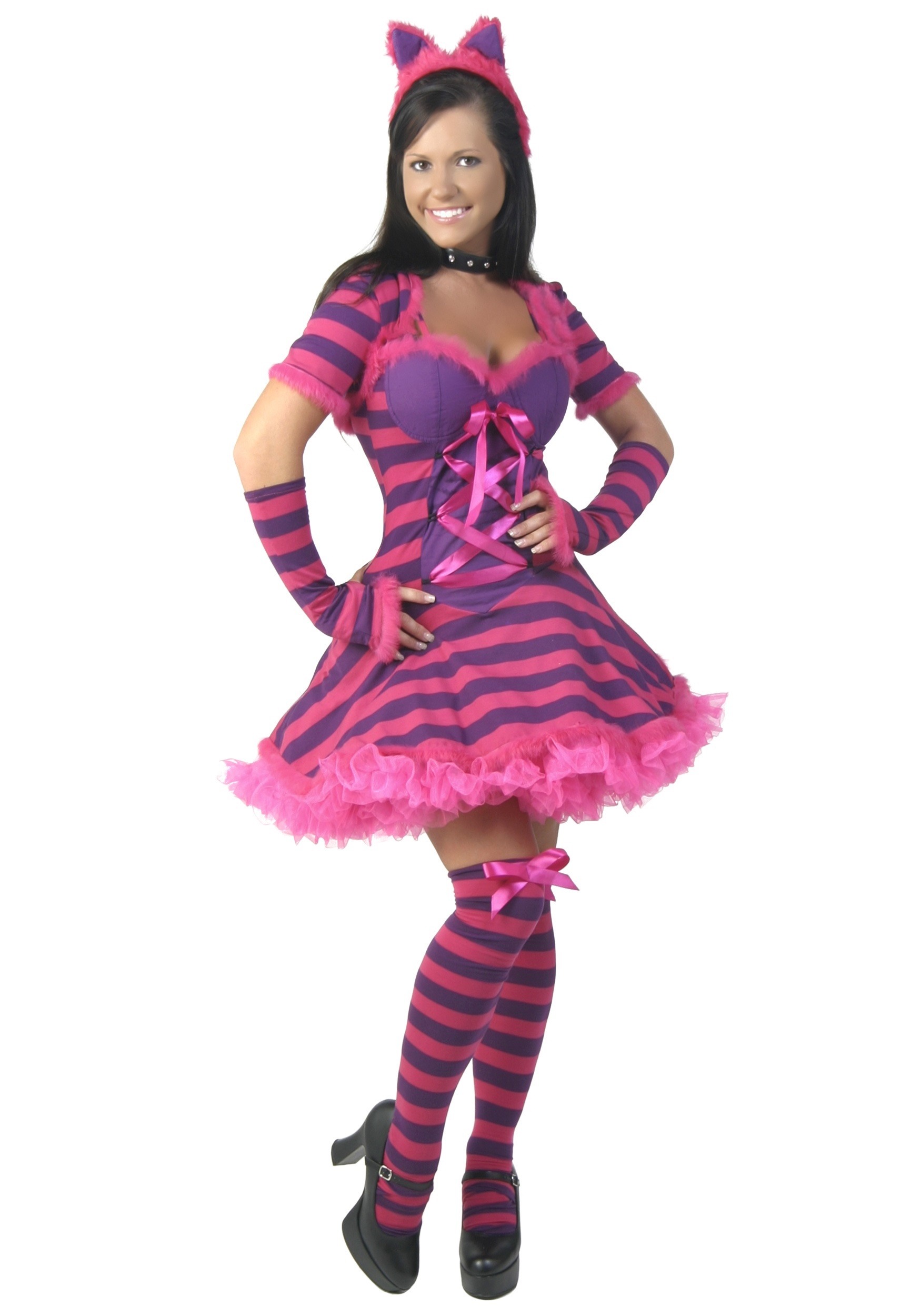 Photos - Fancy Dress Wonderland FUN Costumes Sexy  Cat Costume for Women Pink/Purple FUN2064 