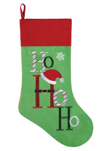 Embroidered Ho Ho Ho Christmas Stocking