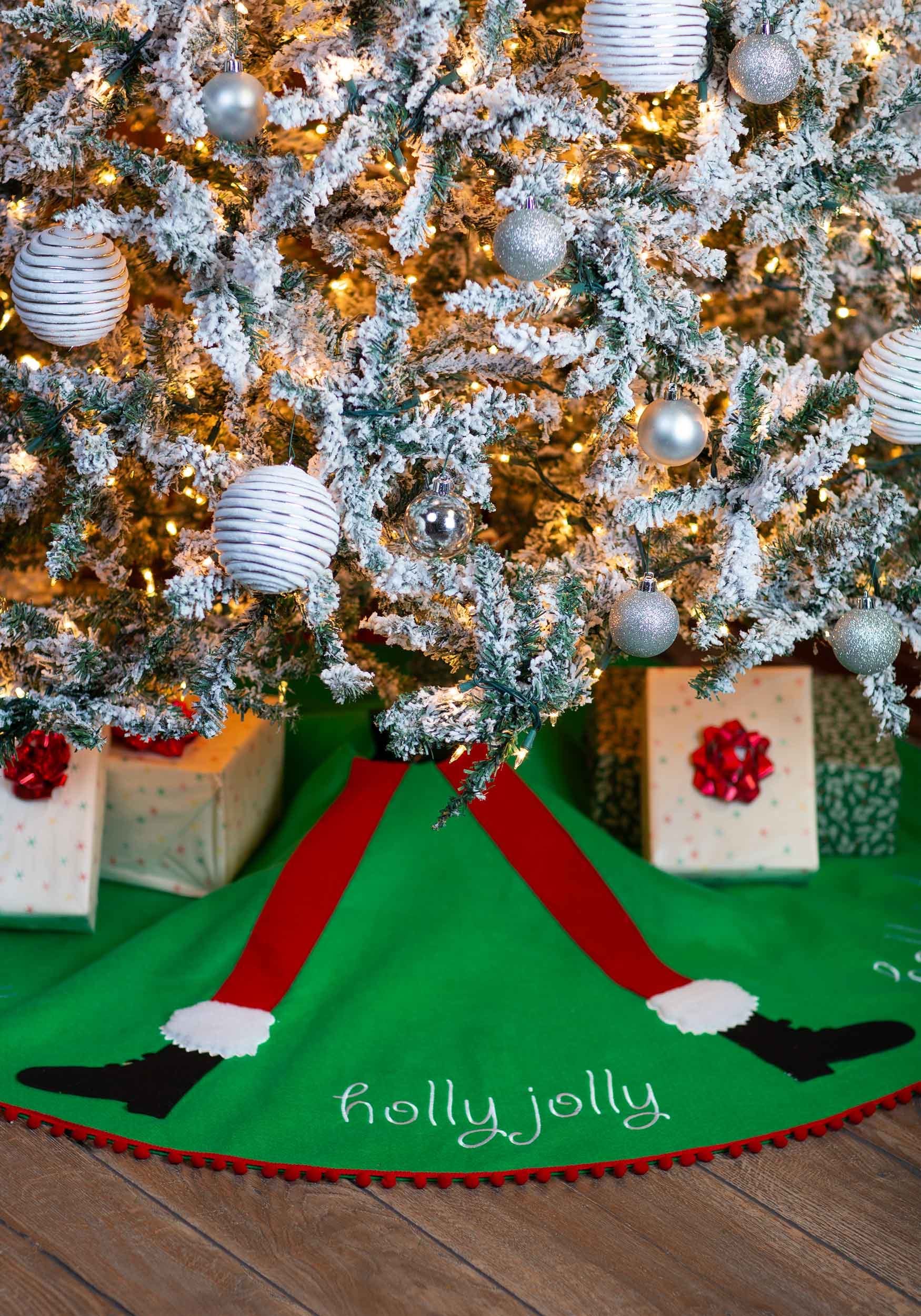Holly Jolly 54-Inch Felt Tree Skirt | Christmas Decorations