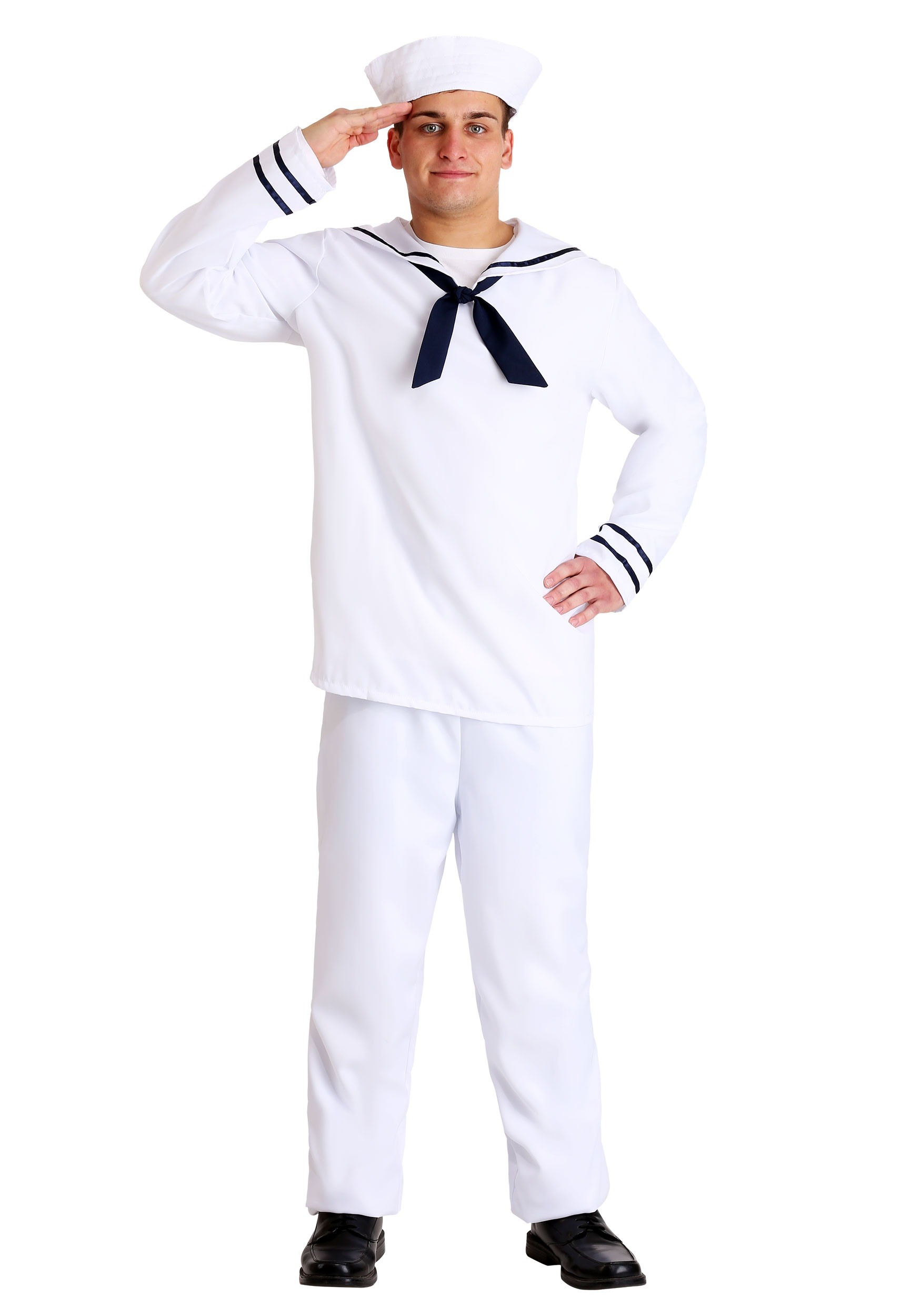 Photos - Fancy Dress FUN Costumes White Sailor Man Costume for Men White FUN2076AD