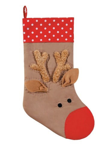 Rudolph Face Christmas Stocking