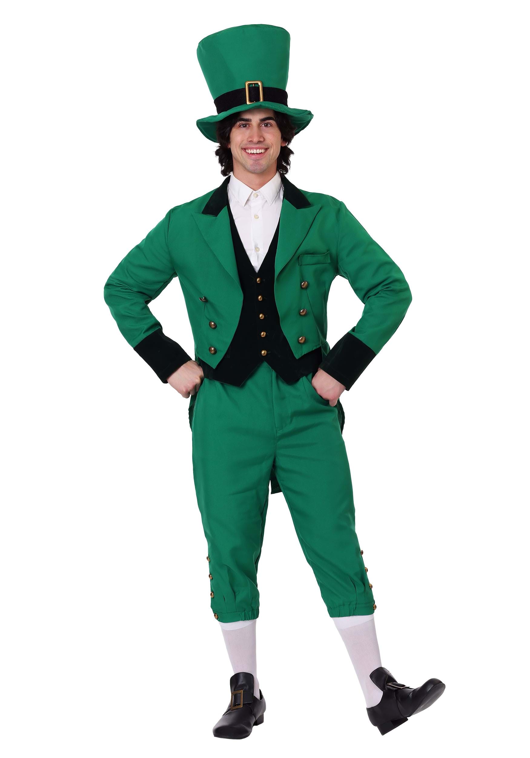 Photos - Fancy Dress FUN Costumes St. Paddy's Leprechaun Costume for Men Black/Green FUN208