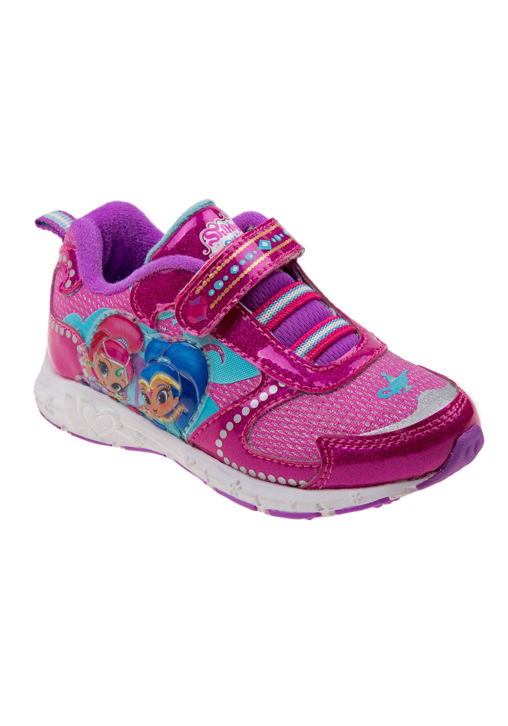 Shimmer and Shine Girls Dark Pink Light Up Sneakers