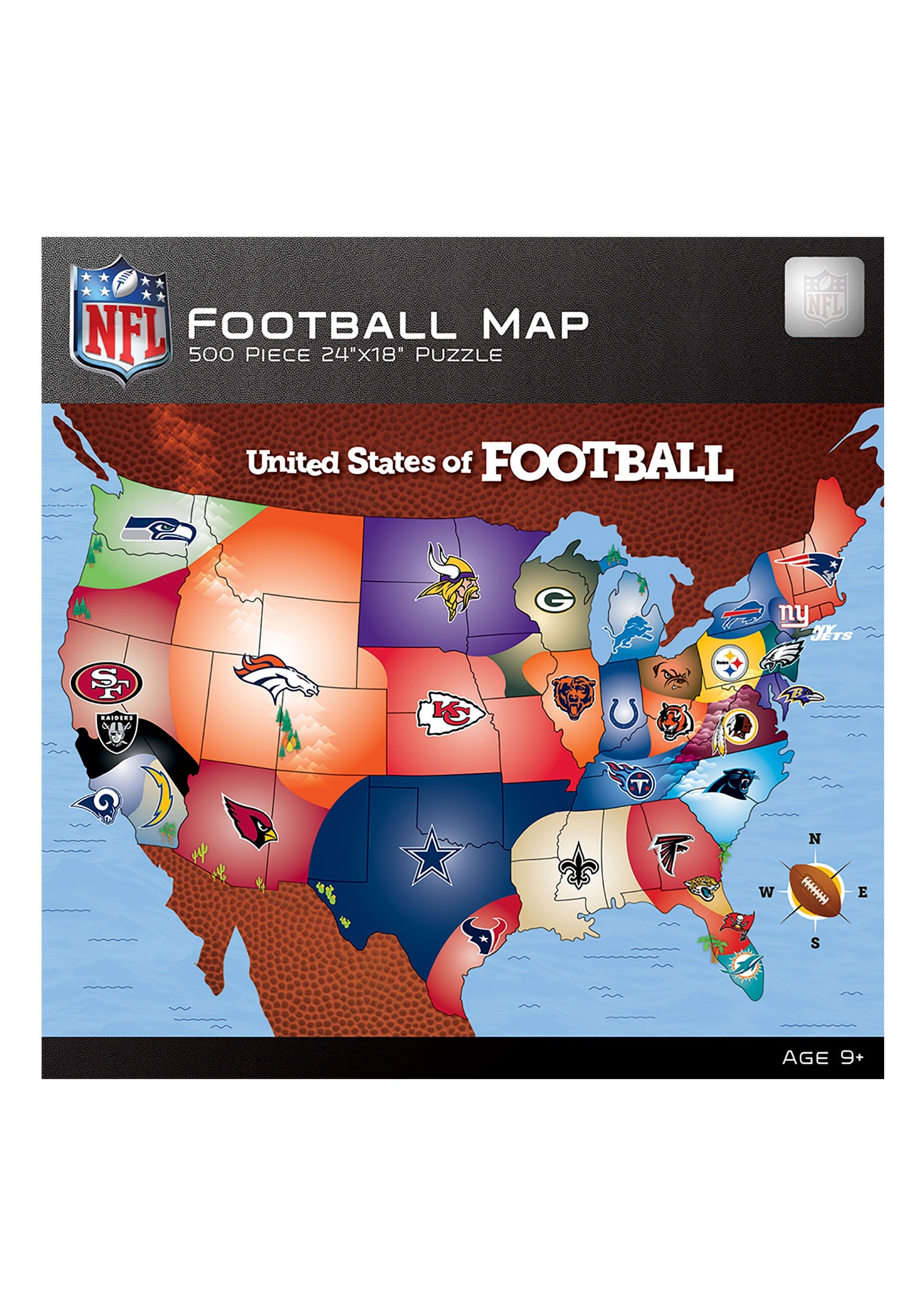 NFL Football Map 500 Piece Puzzle
