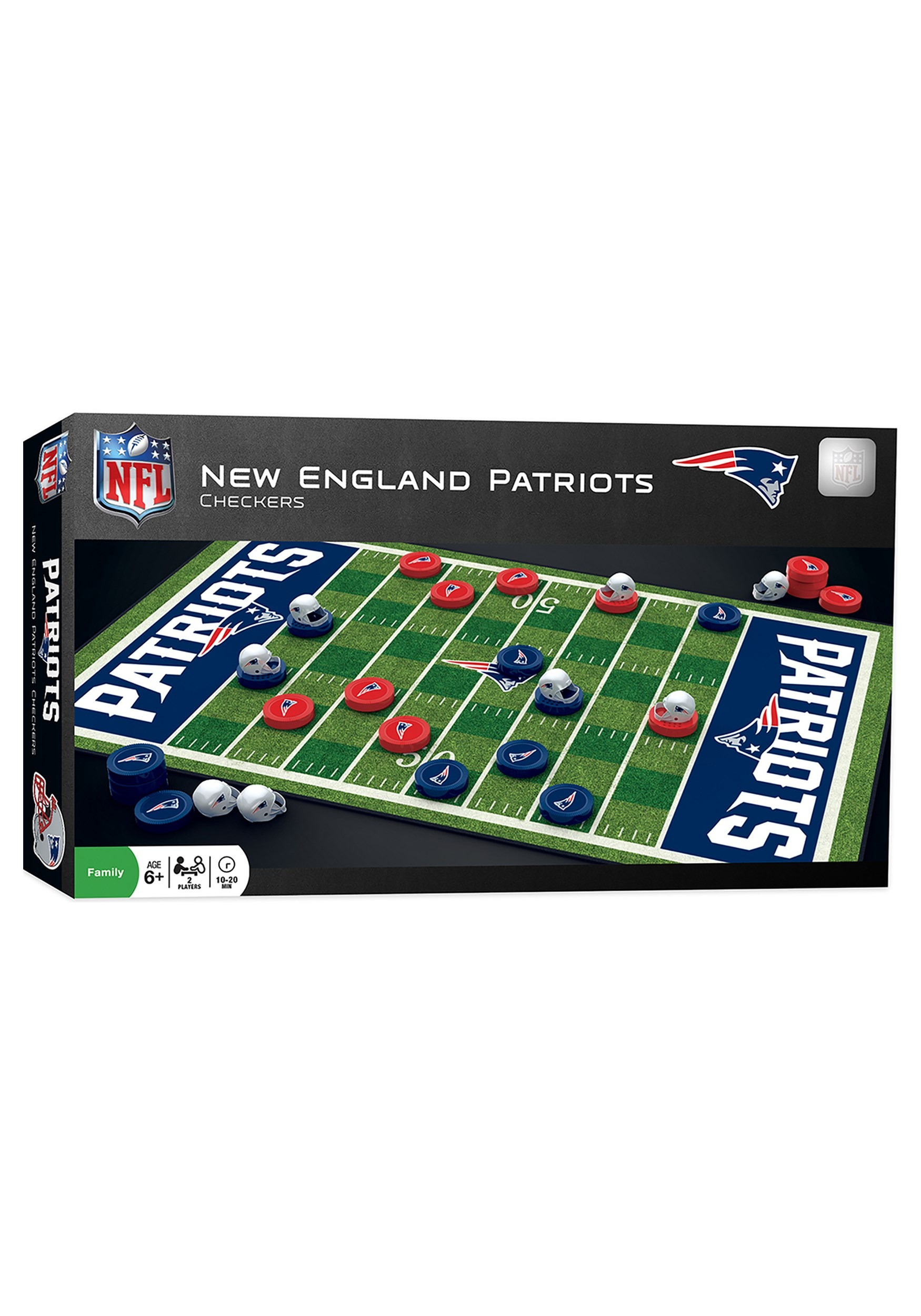 NFL New England Patriots Football Checkers
