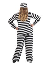 Women's Vintage Striped Prisoner Costume Alt 3