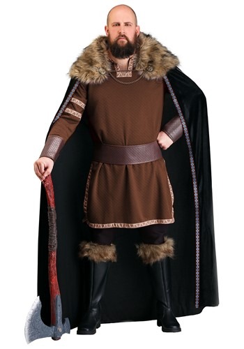 Black Faux Fur Collar Viking Cape for Adults | Costume Capes