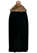 Black Faux Fur Collar Viking Cape 2