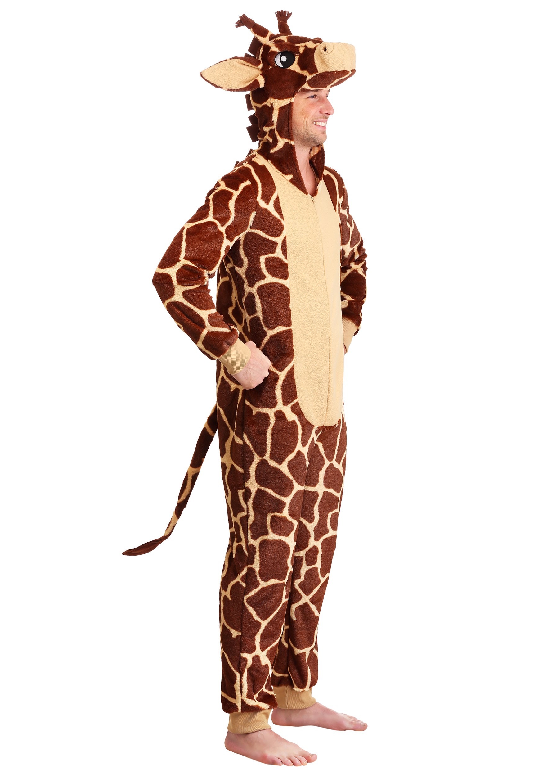 Photos - Fancy Dress Giraffe FUN Costumes  Onesie for Adults Brown FUN0740AD 
