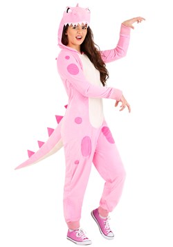 Women's Pink Dinosaur Onesie