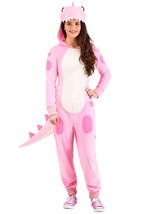 Women's Pink Dinosaur Onesie Alt 2