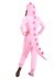 Women's Pink Dinosaur Onesie Alt 1