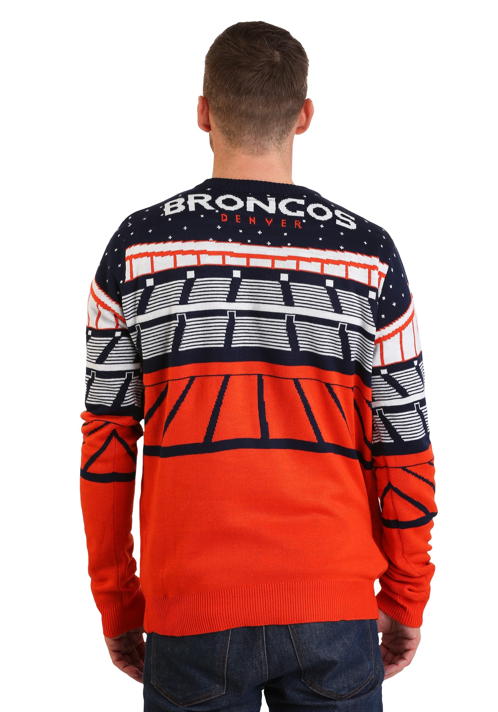 Denver Broncos Light Up Bluetooth Ugly Christmas Sweater