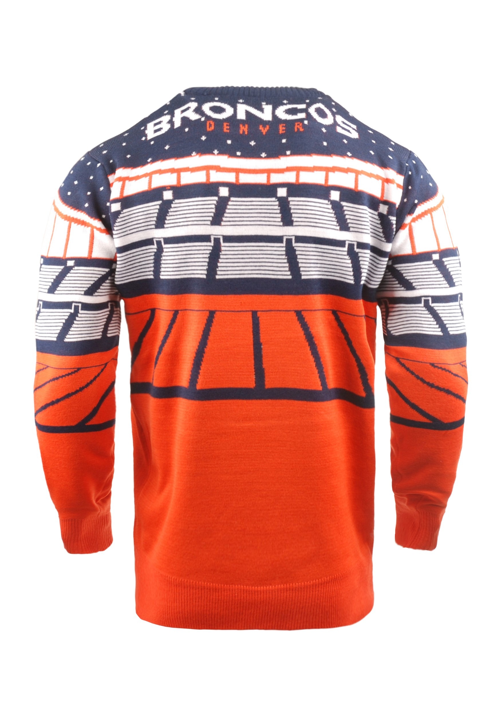 Denver Broncos Light Up Bluetooth Ugly Christmas Sweater for Adults