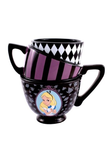 Alice in Wonderland Stacked Teacups Sculpted Mug
