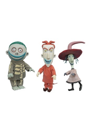 Nightmare Before Christmas Lock, Shock, And Barrel Doll Set