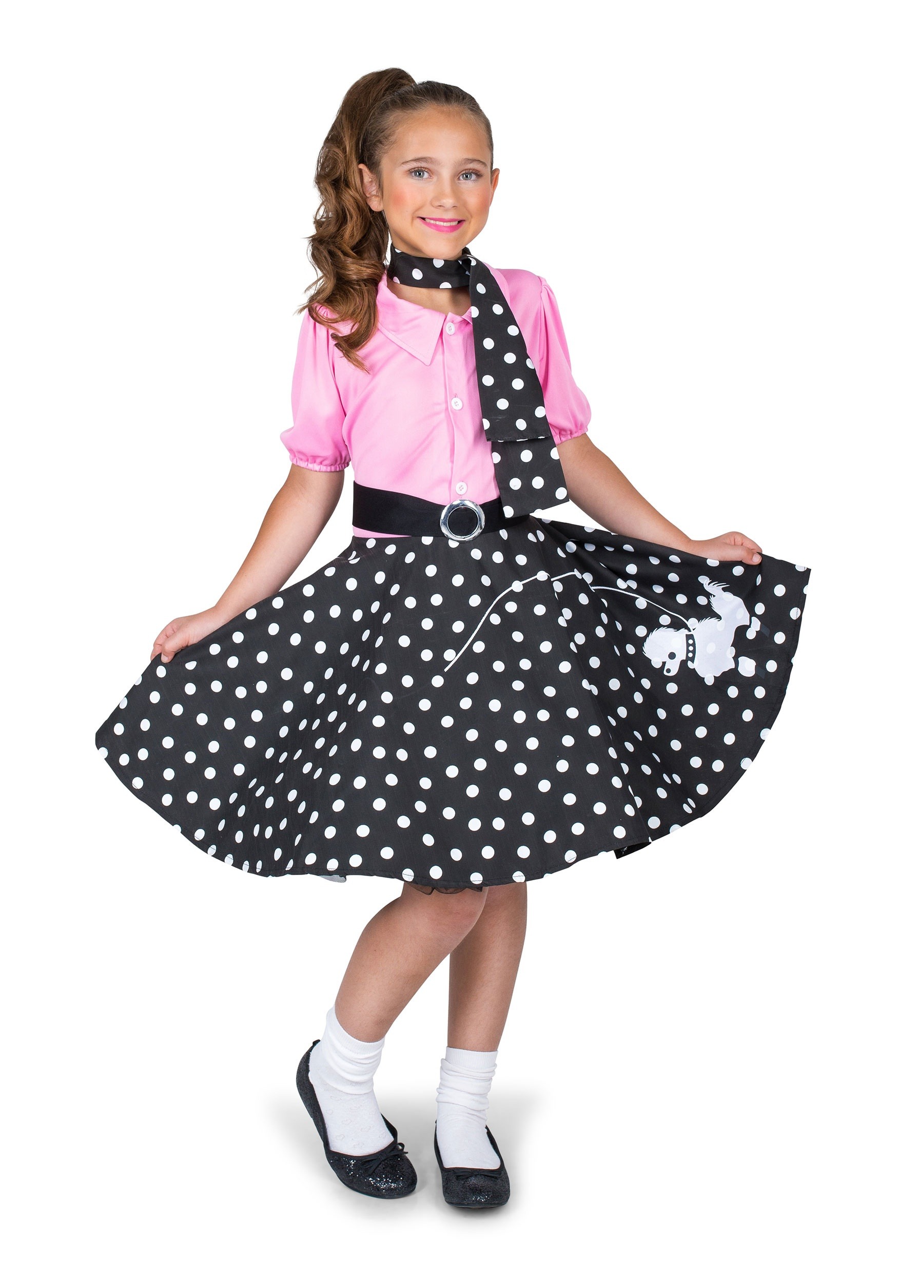 Photos - Fancy Dress Karnival Costumes Sock Hop Girl's Cutie Costume Black/Pink KC83093