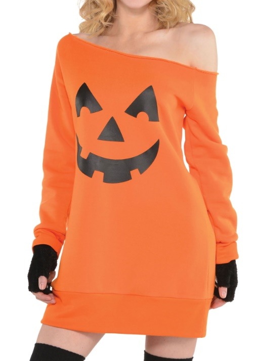 Women's Pumpkin Off the Shoulder Tunic