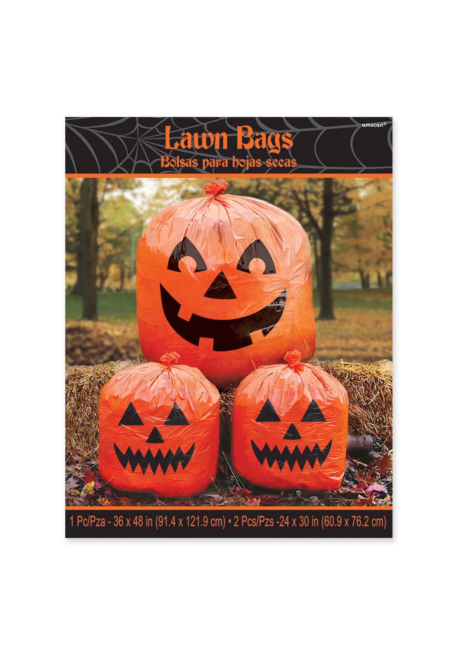 3 Pack Pumpkin Lawn Bags