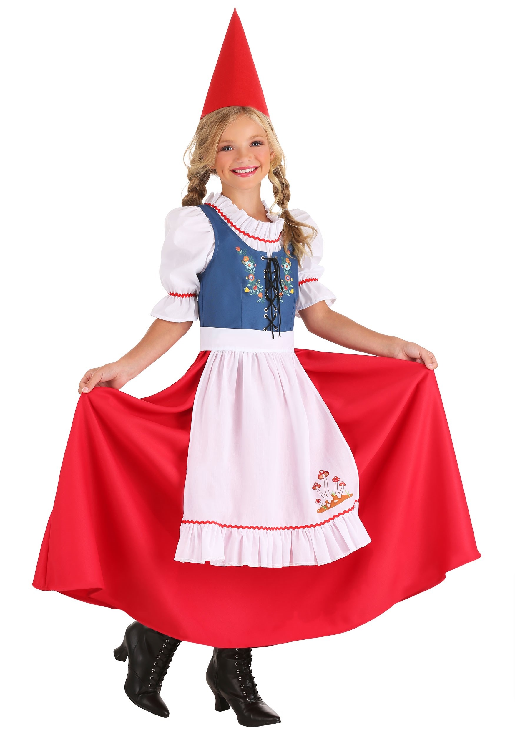 Photos - Fancy Dress FUN Costumes Exclusive Girl's Garden Gnome Costume Blue/Red/White