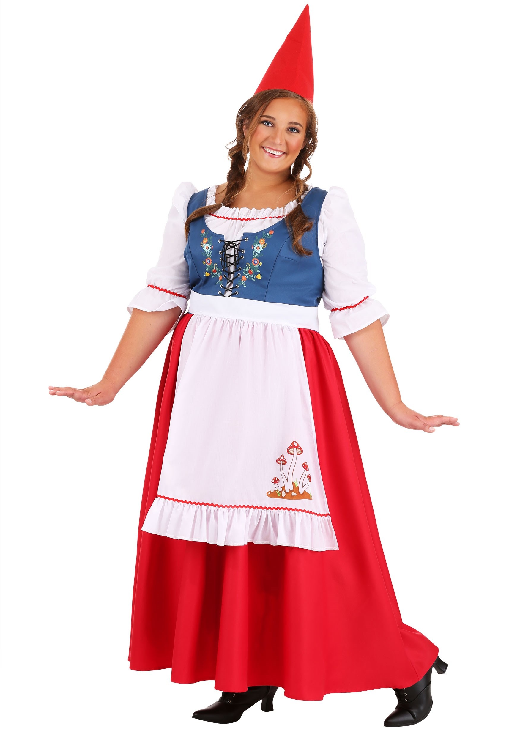 Photos - Fancy Dress FUN Costumes Plus Size Garden Gnome Women's Costume Blue/Red/White