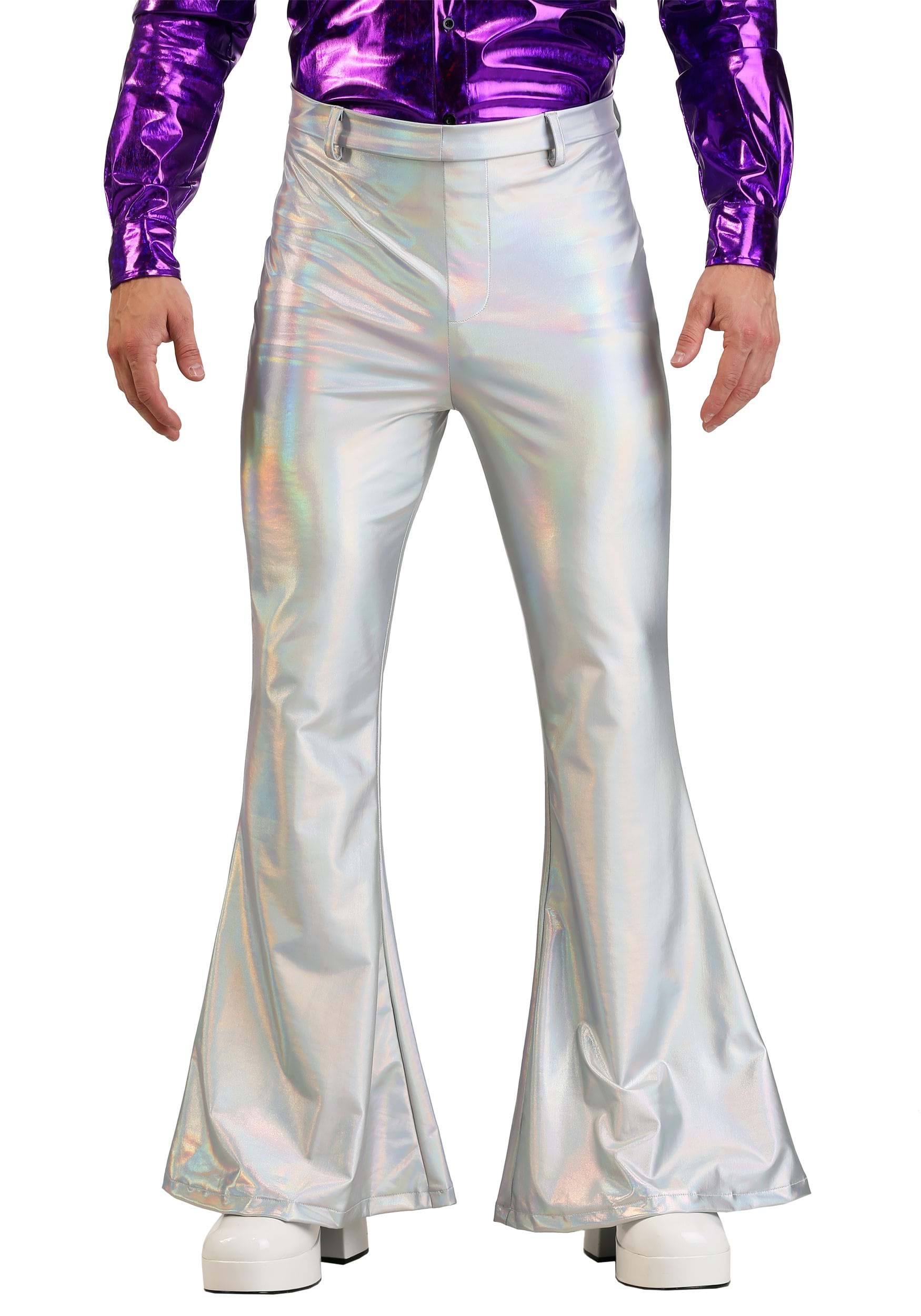 Photos - Fancy Dress FUN Costumes Holographic Disco Men's Pants Gray FUN0711AD