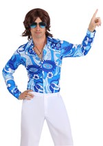 Men's Blue Flower Disco Shirt