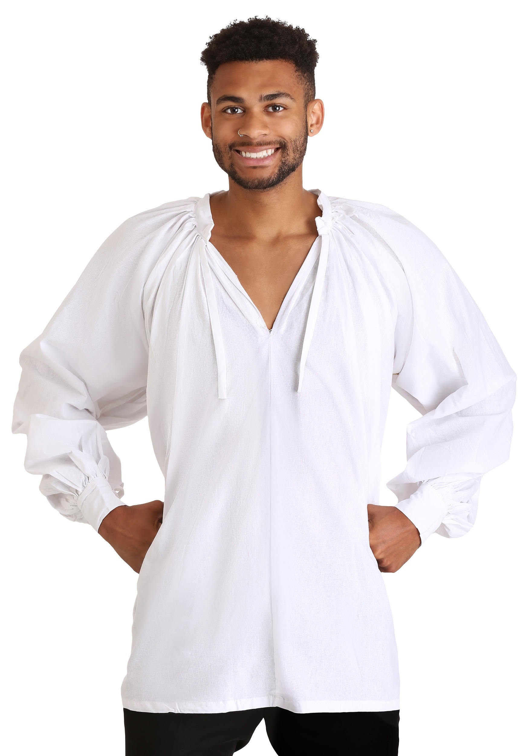 Pirate Shirt Renaissance SCA POTC White Custom Your Size Free 
