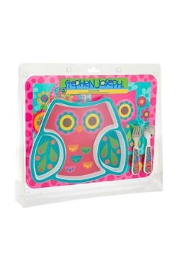 Stephen Joseph Owl 4 Piece Mealtime Set