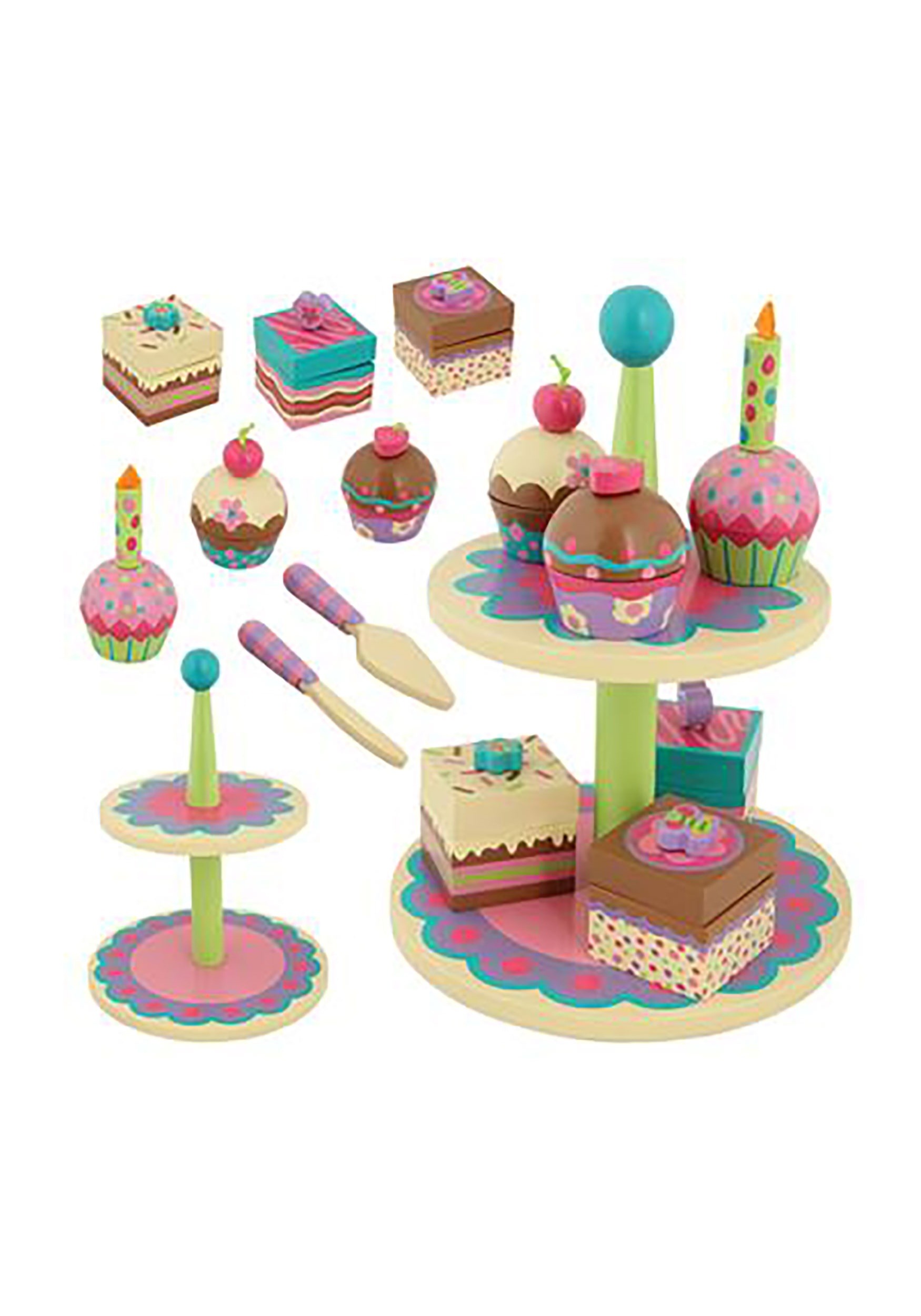 Stephen Joseph Wooden Cupcake and Sweets Toy Set