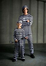 Striped Plus Size Prisoner Costume Alt 5