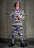 Plus Size Striped Prisoner Costume  Alt 4