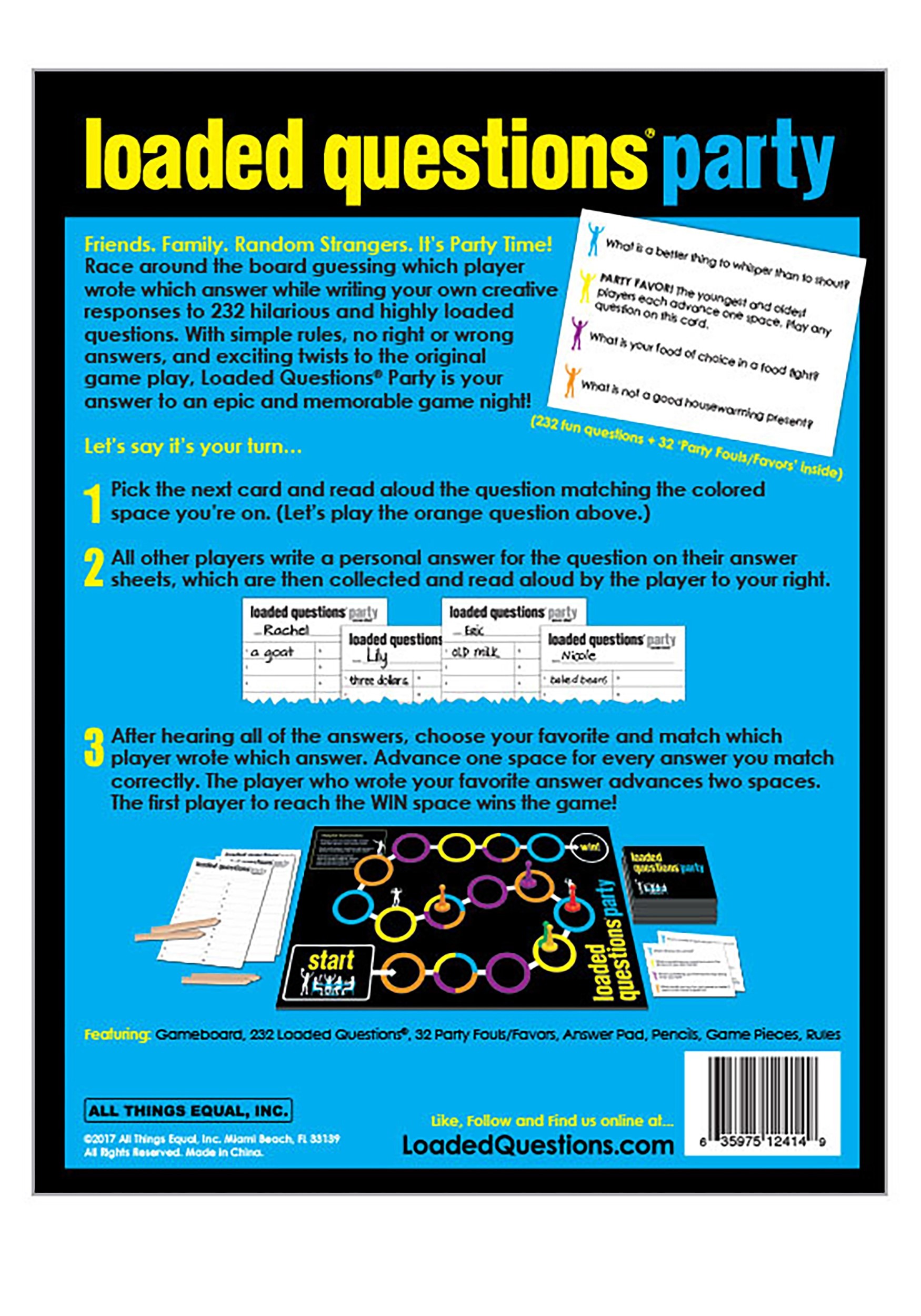 Loaded Answers Board Game 
