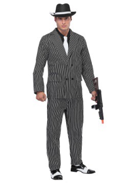 Wide Stripe Plus Size Gangster Suit Costume