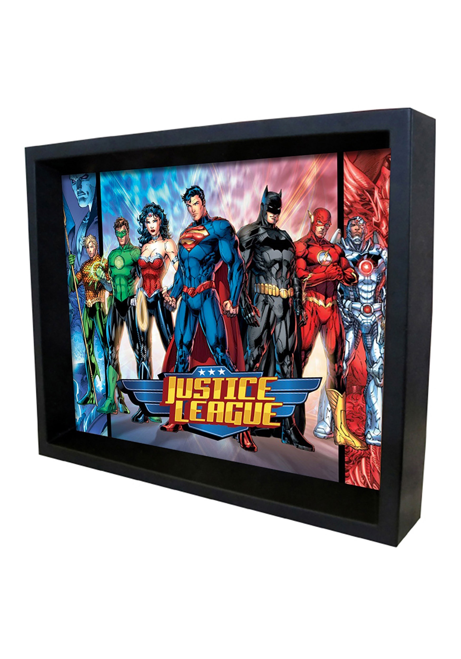 Superheroes 8x10 Lenticular Shadowbox Justice League