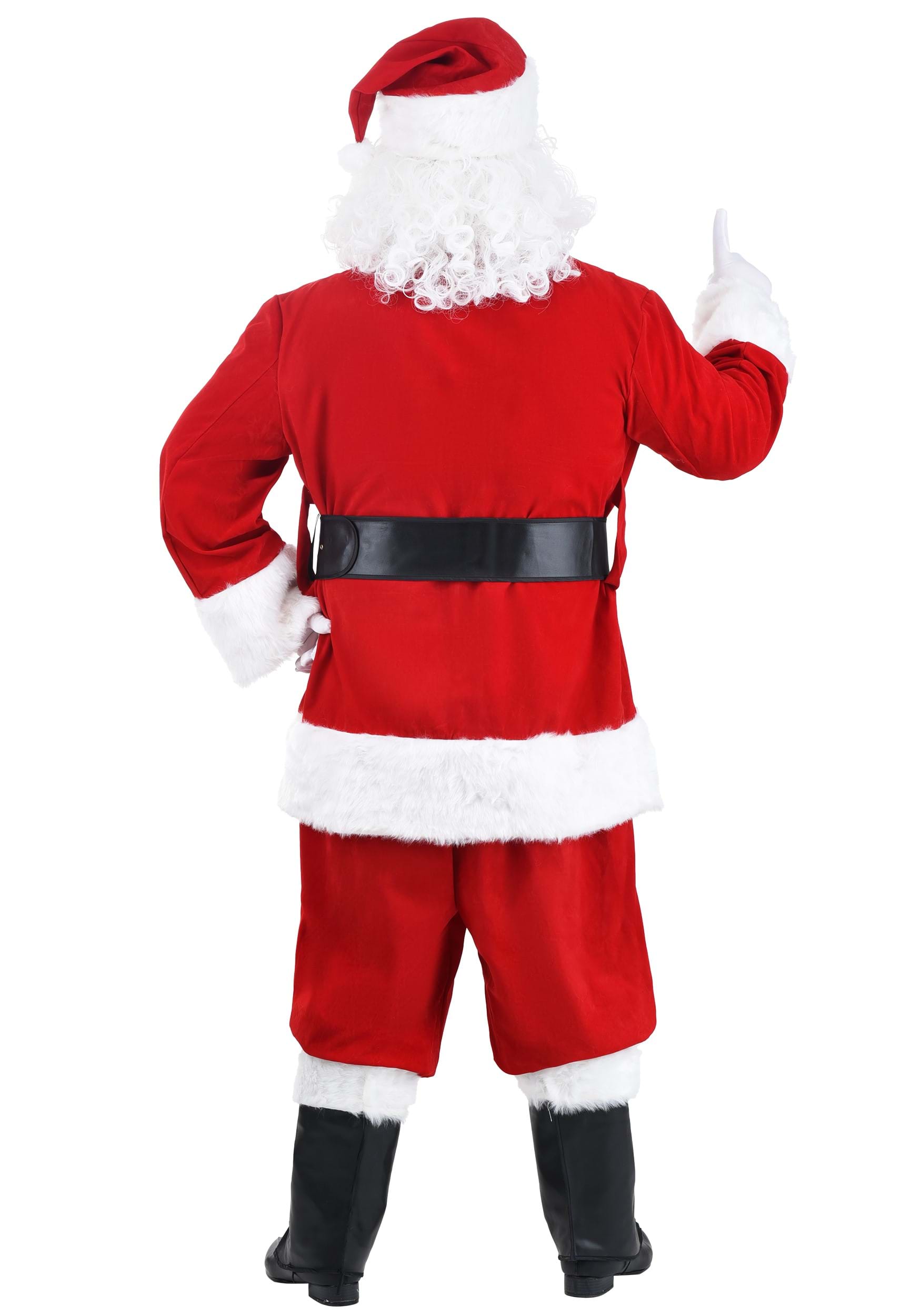 Baonmy Christmas Grinch Santa Cosplay Costume 7pcs Deluxe Santa Suit Outfit for Cosplay Unisex 