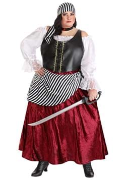 Pirate Womens Adult White Gypsy Bar Wench Costume Crop Top