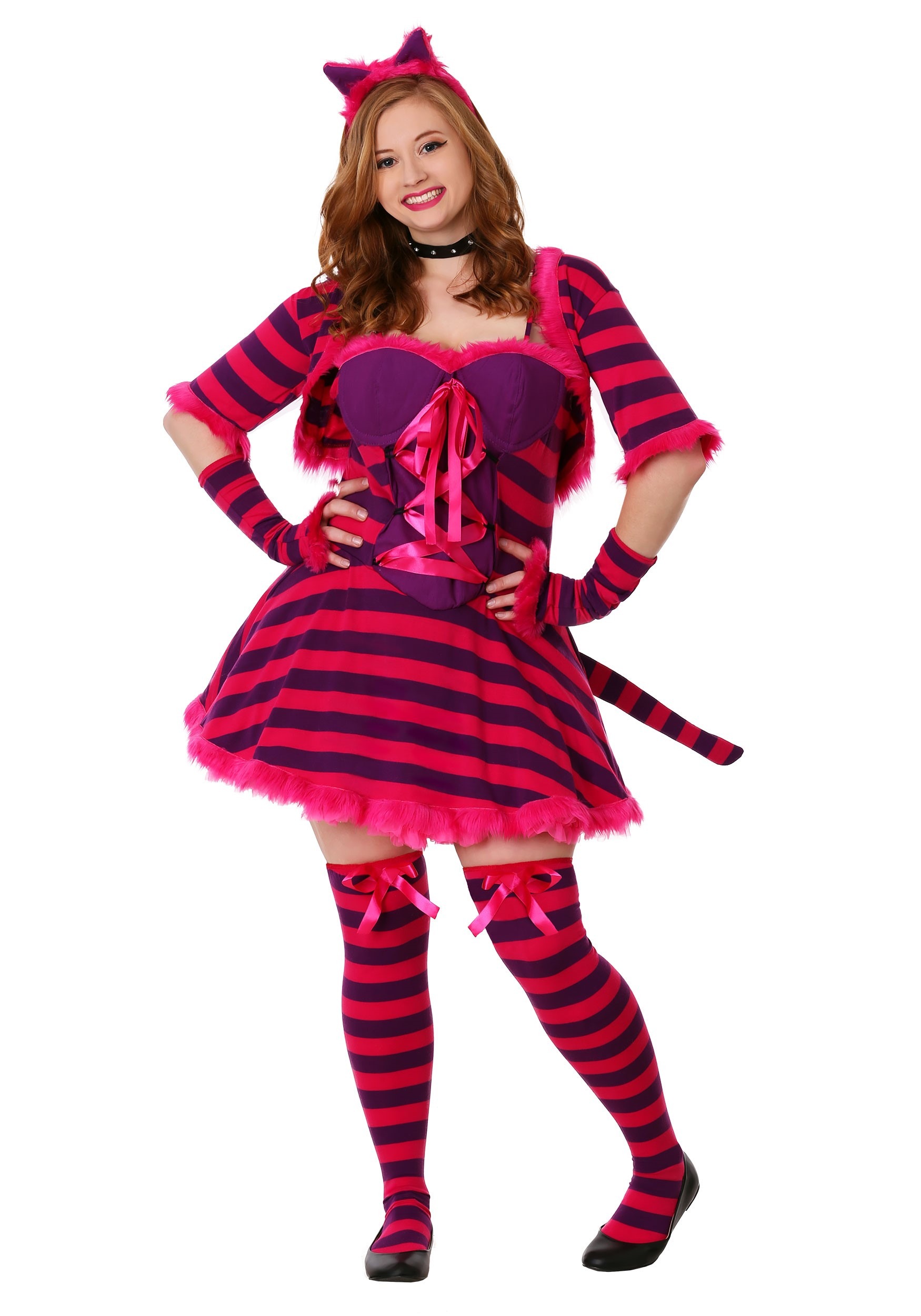 Sexy Wonderland Cat Costume for Plus Size Women | Cheshire Cat Costume