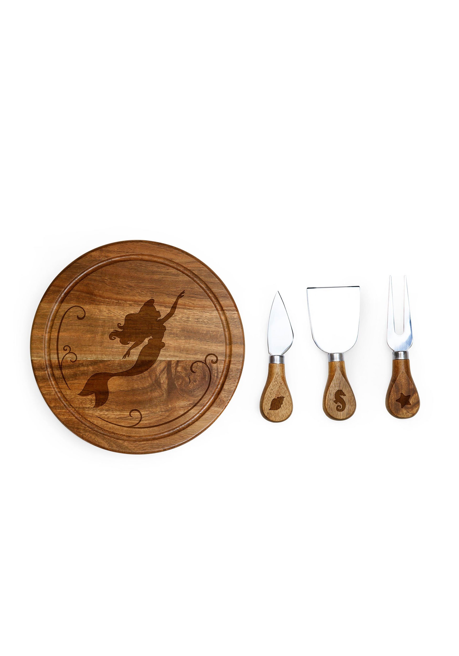 Disney's Little Mermaid Acacia Brie Cheese Board & Tools Set