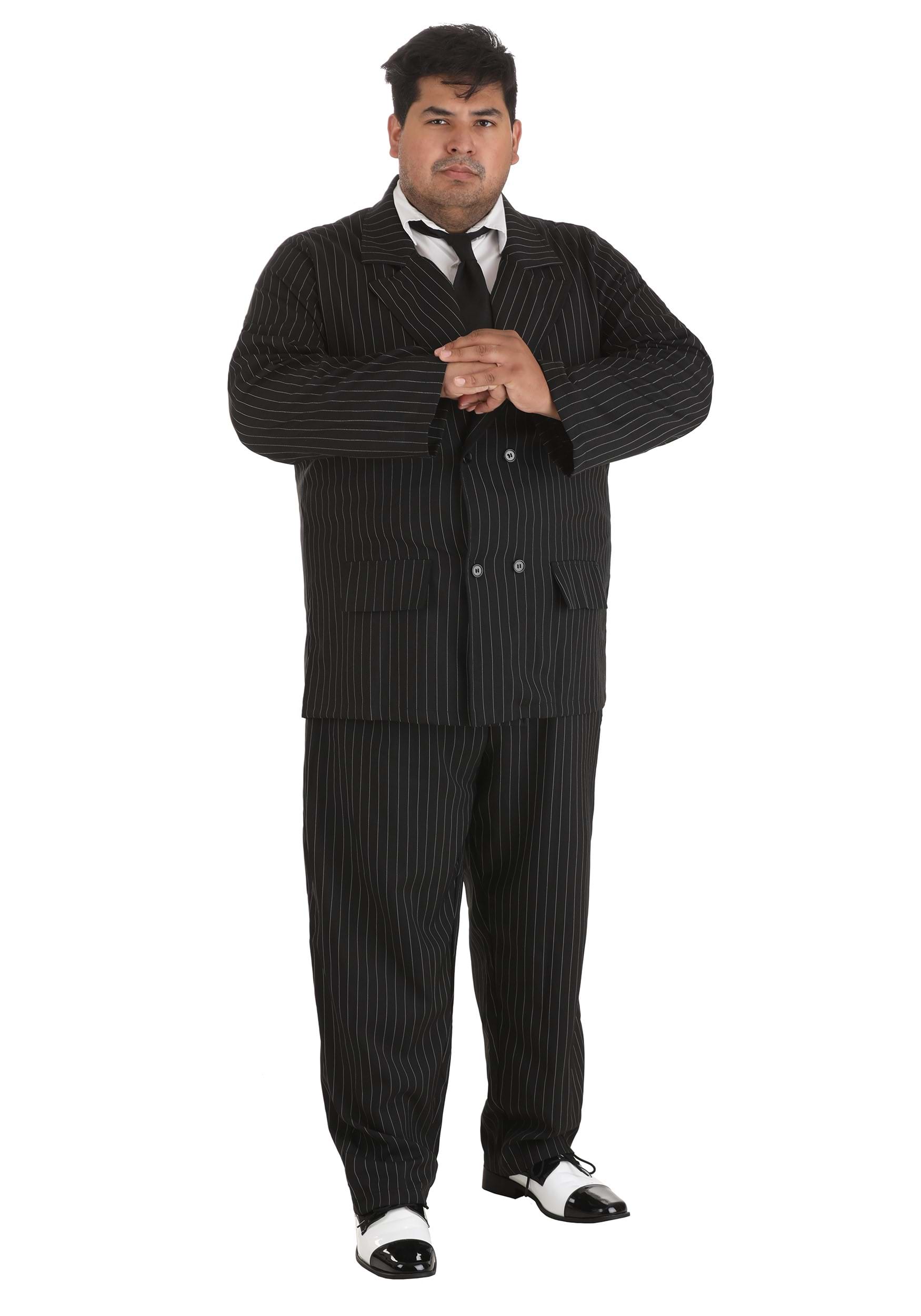 Deluxe Gangster Plus Size Costume for Men | Mobster Costume