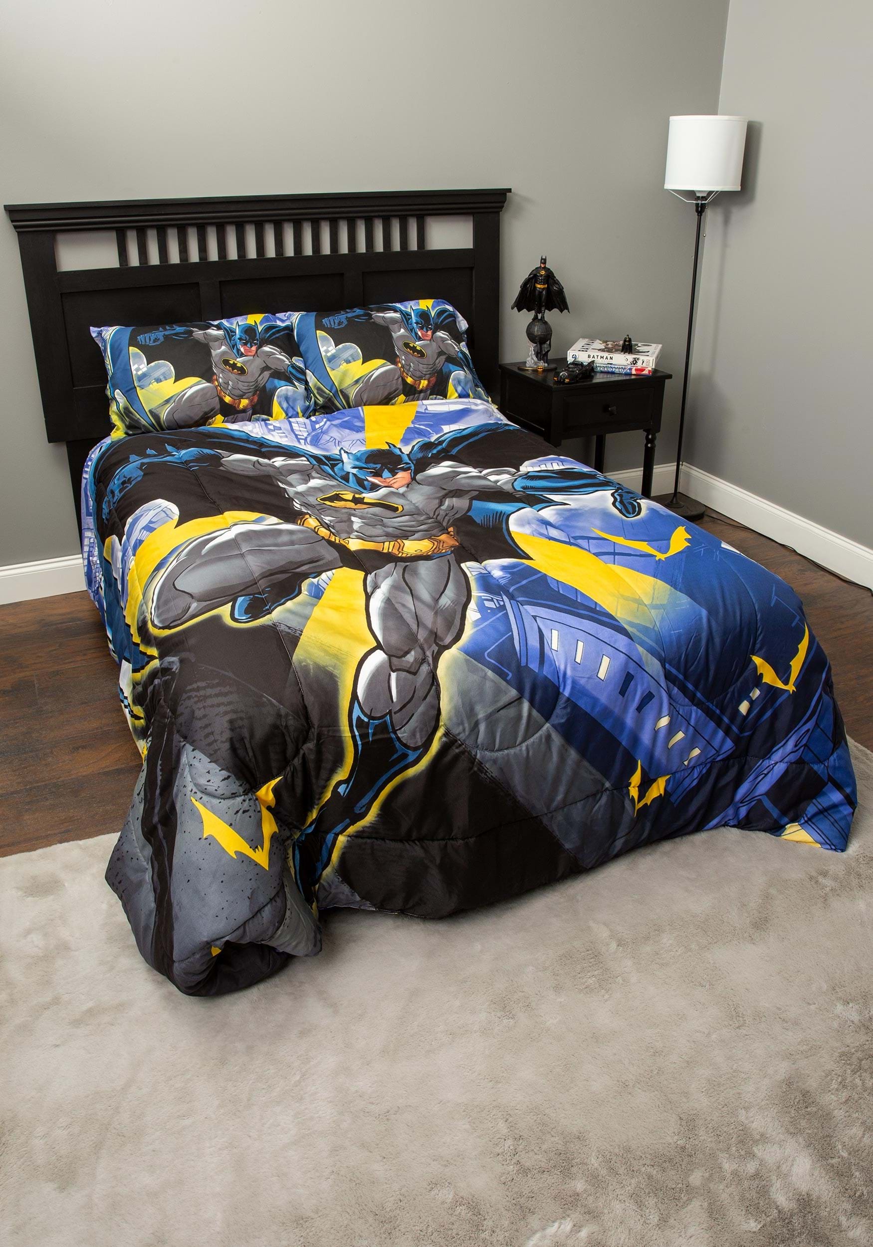 Batman City Comforter Set For Full Size Bed, Batman King Size Bedding