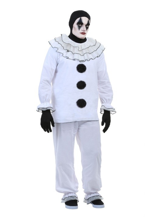 Adult Plus Size Vintage Pierrot Clown Costume