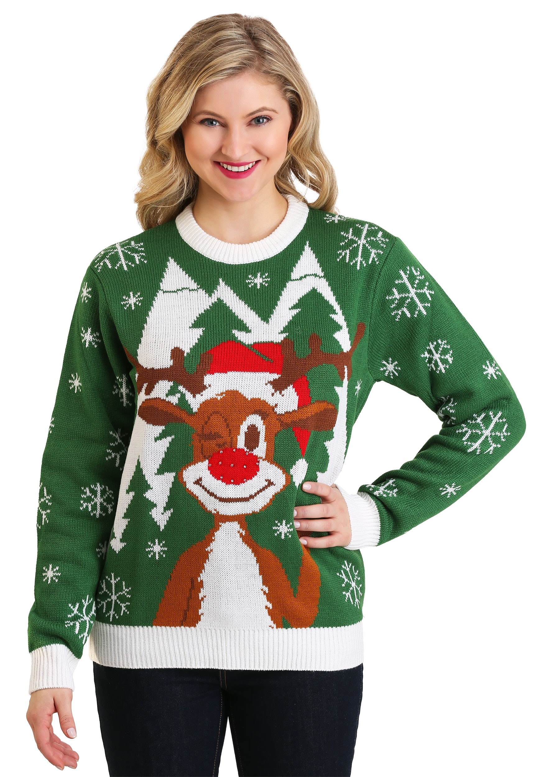 Adult Hello Deer: Light Up Ugly Christmas Sweater