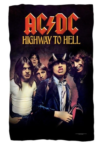 Ac/dc Highway To Hell Lightweight Fleece Blanket