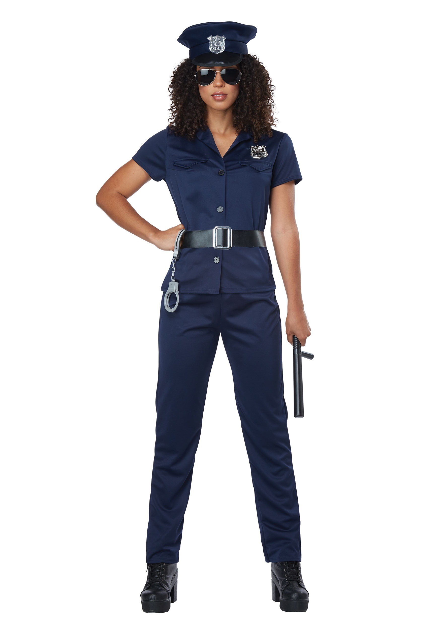 Photos - Fancy Dress California Costume Collection Police Officer Women's Costume Black/Blu 